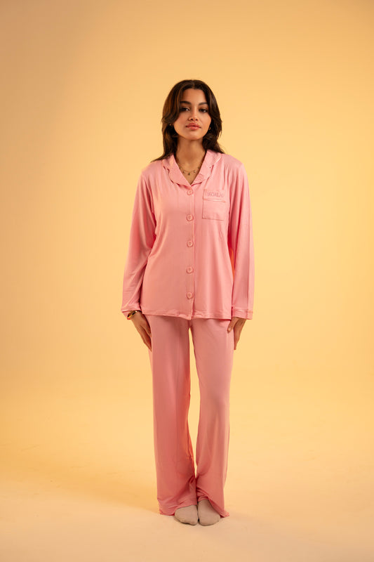 Pink Boy friend PJs Set