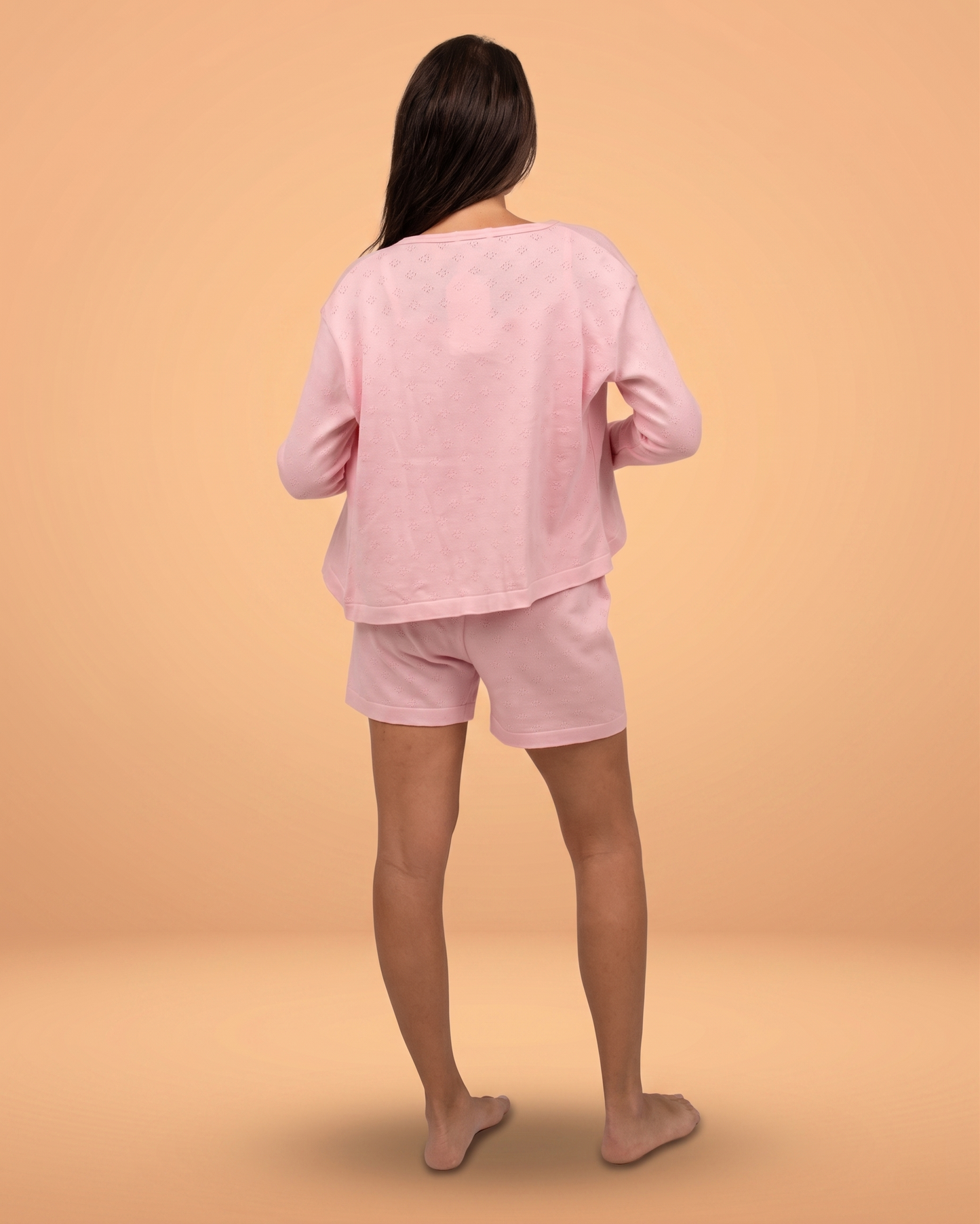 Bright Pink 3-Piece Tricot Cotton Pyjama Set